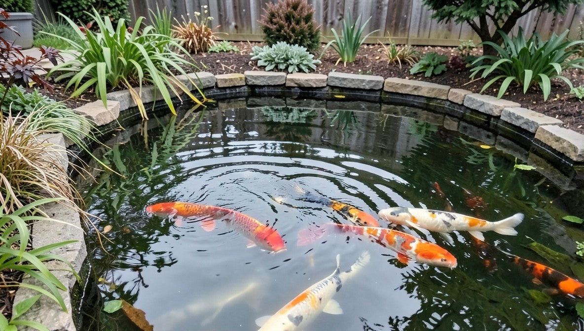 Backyard koi pond