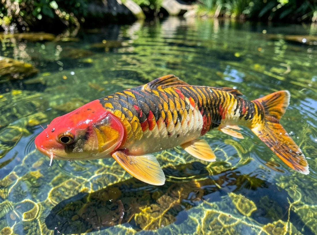 Healthy koi in clear water