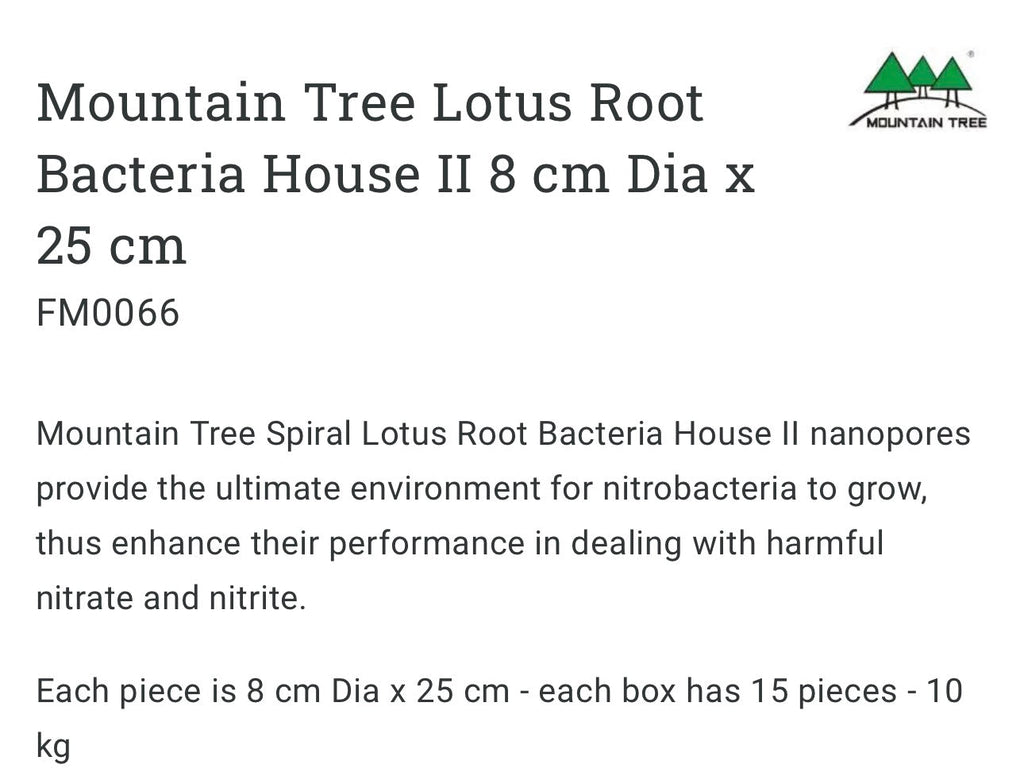 Mountain Tree Lotus Root Bacteria House II - Large - product description & specs
