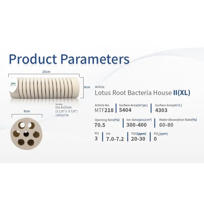 Product parameters and specifications for Mountain Tree Lotus Root Bacteria House II Large